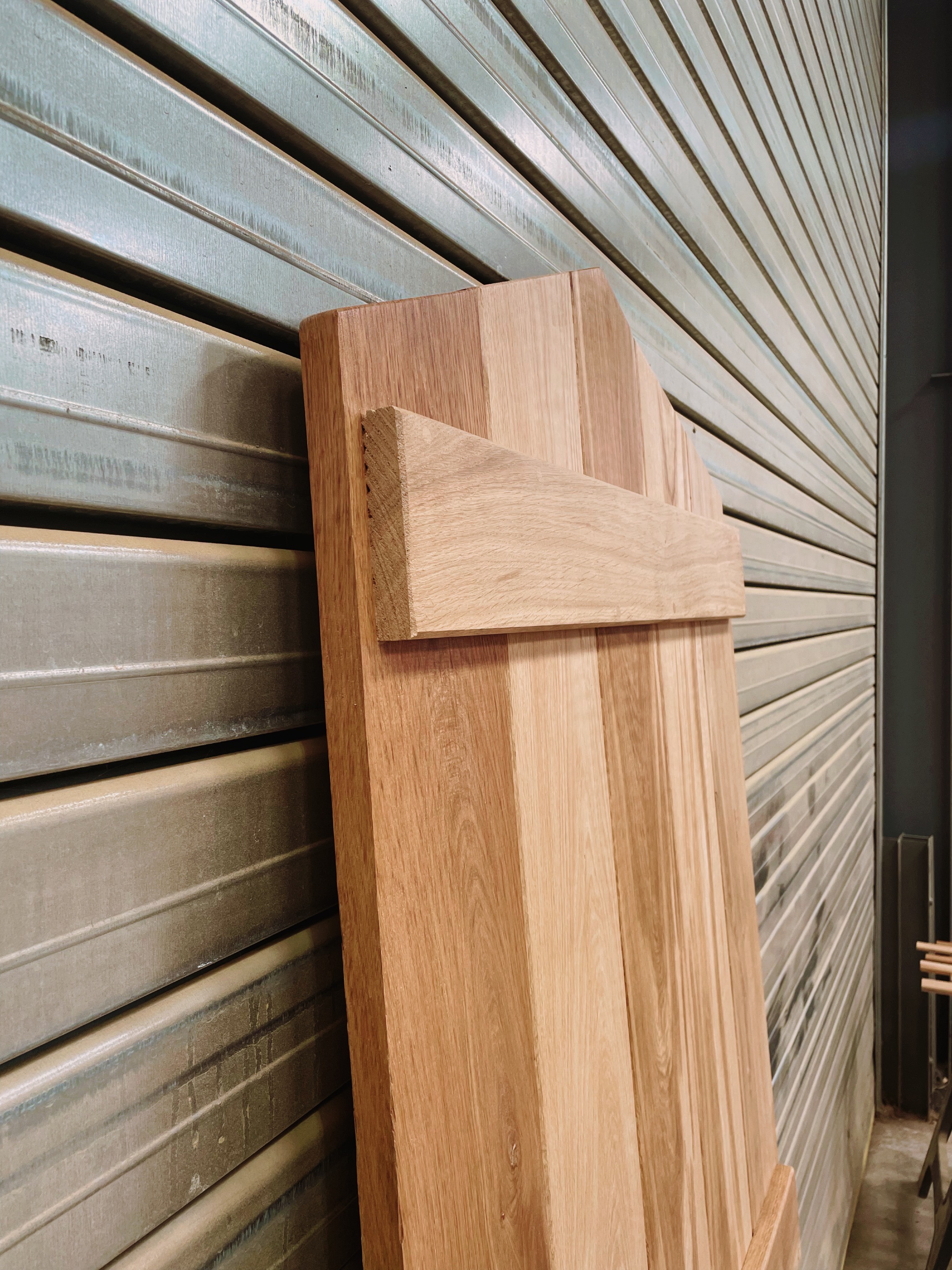 Traditional oak ledge and brace apex doors